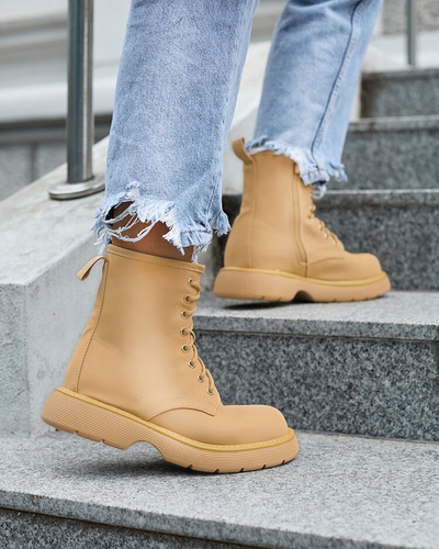 Royalfashion Bottes femme Kucillo marron clair mat