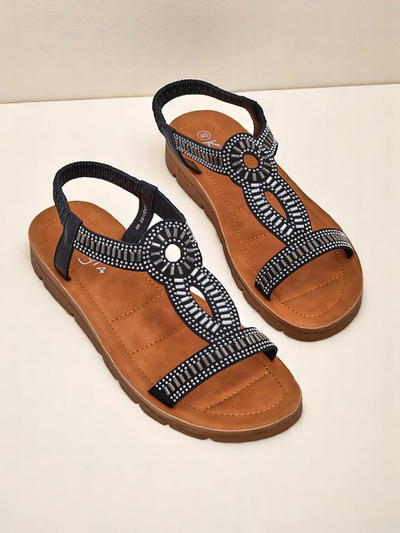 Sandales Royalfashion pour femmes avec brides décoratives Ava Shine