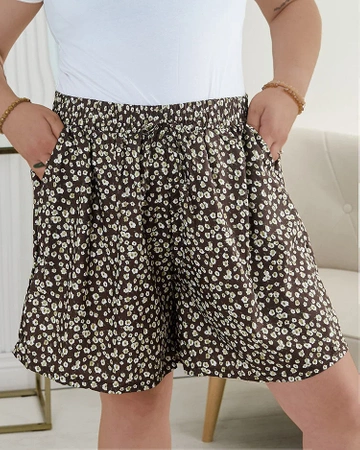 Royalfashion Short femme en tissu à fleurs PLUS SIZE