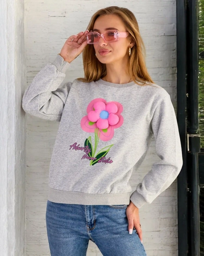Royalfashion Sweat mince imprimé pour femme