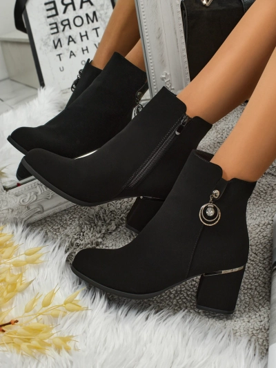 Bottines pour femmes mates à talons épais Vioi