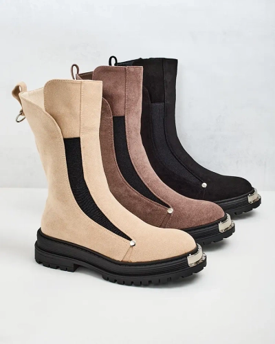 Royalfashion Bottes en éco-daim pour femme Homni