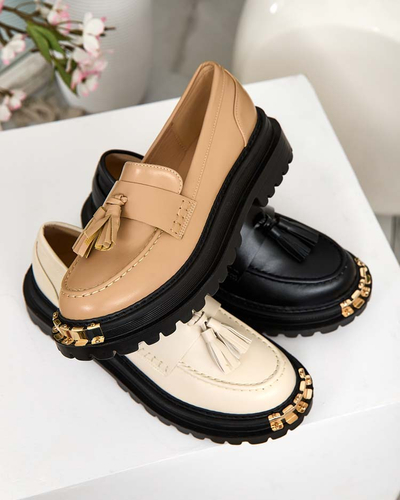 Royalfashion Mocassins à glands pour femme Fresosne