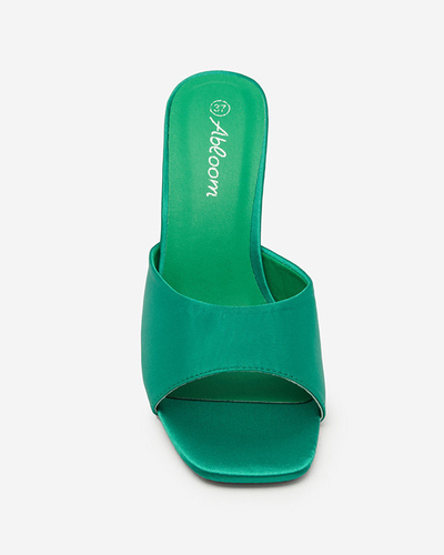 OUTLET Royalfashion Tongs vert foncé pour femme avec talon transparent Cokkos