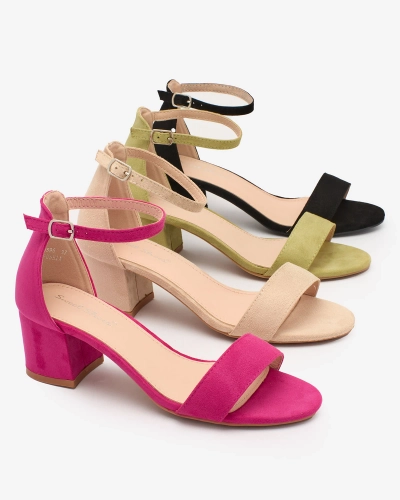 Royalfashion Sandales basses à talon aiguille pour femme Vert Mesteri