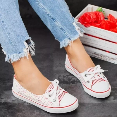 OUTLET Baskets blanches et rouges de Botana - Chaussures