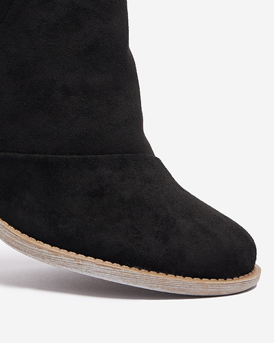 Bottes isolées noires pour femmes sur un poteau Karela marron - Chaussures