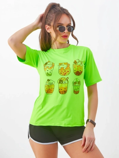 Ensemble de sport Royalfashion pour femmes avec t-shirt et shorts Kitty Cat
