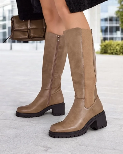 Royalfashion Bottes hautes pour femmes Fazinn