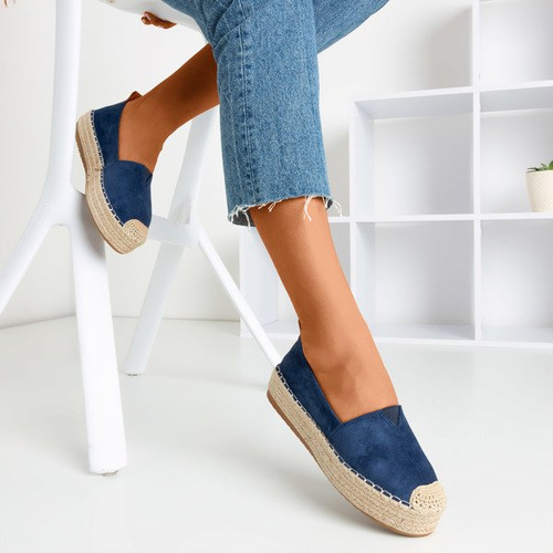 Espadrilles bleu foncé sur la plateforme Umox - Chaussures 1