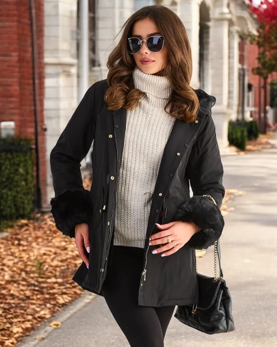 Royalfashion Long manteau pour femme
