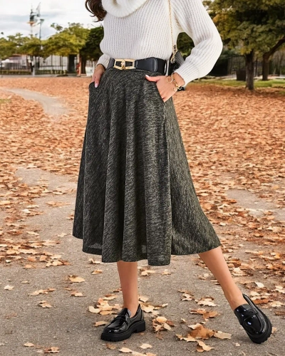 Jupe midi pour femme Royalfashion