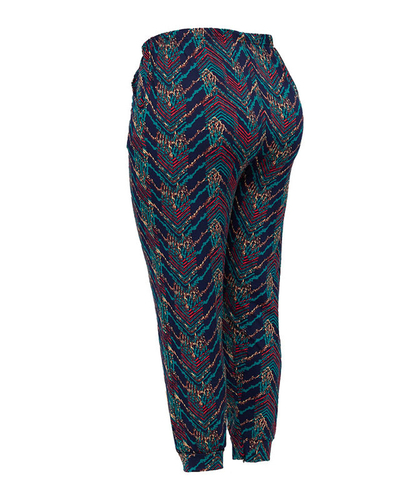 Pantalon bleu marine à motifs pour femme GRANDE TAILLE - Vêtements