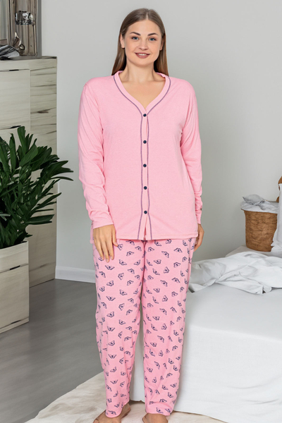Les femmes Royalfashion Pyjama en coton 2 pièces GRANDE TAILLE