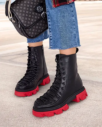 Royalfashion Bottes à lacets pour femmes Xorri