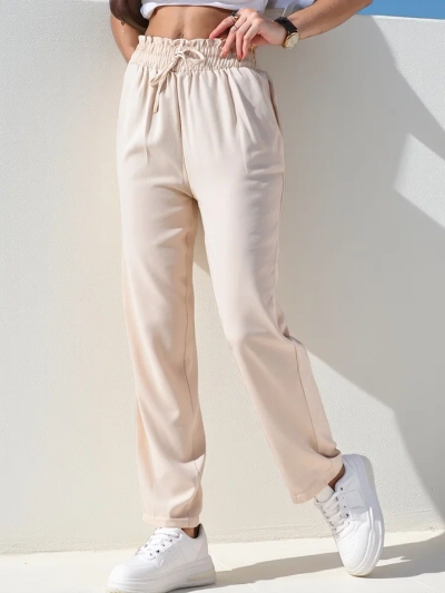 Royalfashion Pantalons en tissu simples pour femmes