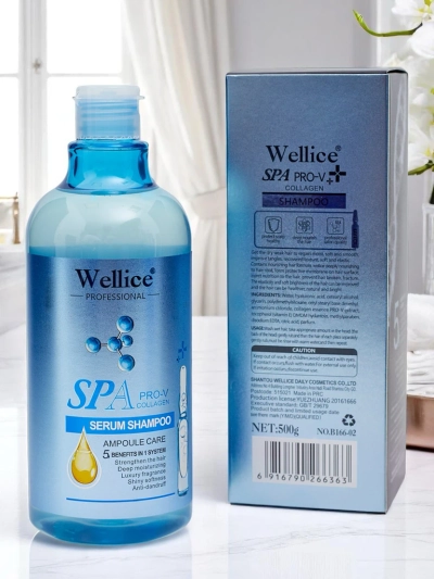 Shampooing professionnel pour cheveux au collagène – Hydratation intensive et lissage des cheveux 5-en-1