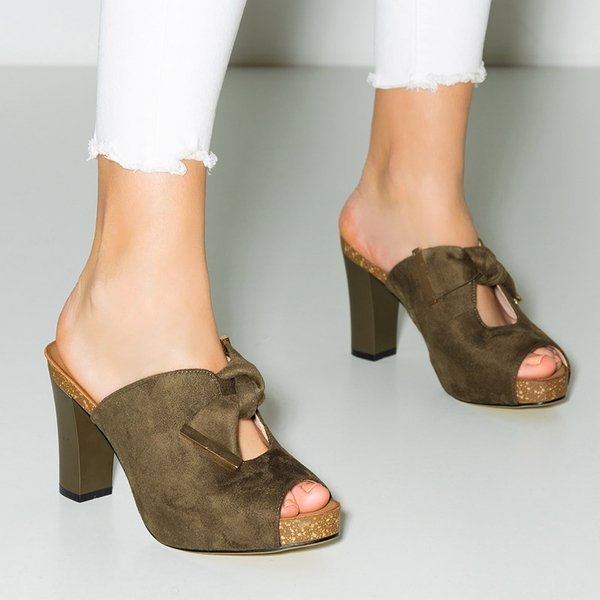 OUTLET Sandales vertes pour femmes sur le poteau Kustai - Footwear