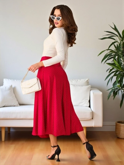 Jupe mi-longue pour femmes Royalfashion