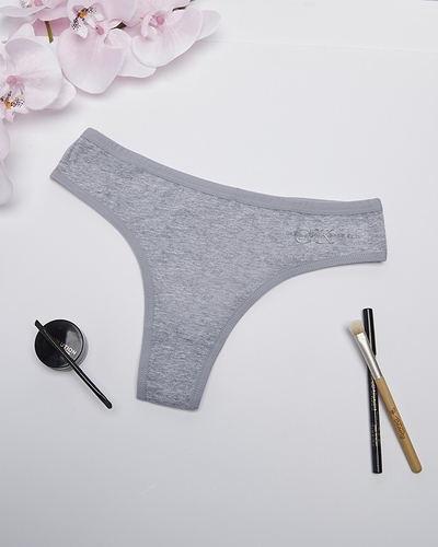 String coton femme gris - Underwear
