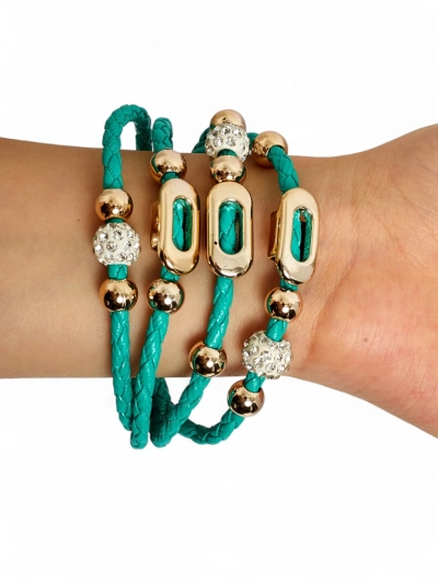 Bracelet pour femmes avec perles et zircons