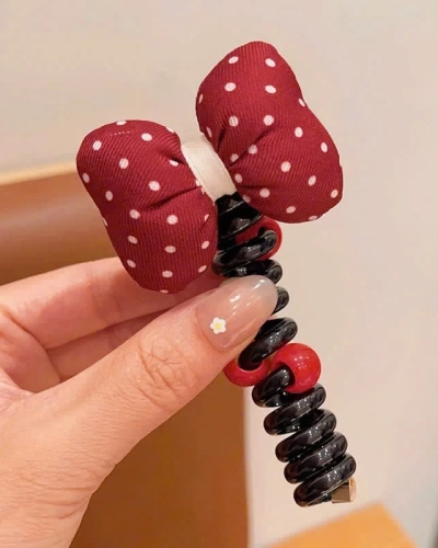 Royalfashion Élastique à cheveux Ruban en spirale avec nœud