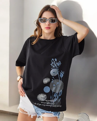 T-shirt en coton pour femmes Royalfashion avec impression