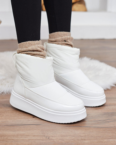 Royalfashion White Maderta bottes de neige à enfiler pour femme