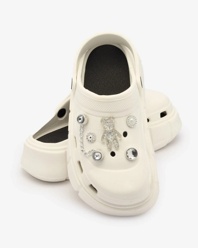 Royalfashion Tongs en caoutchouc pour femme blanc Kooranza