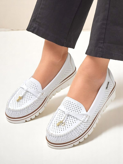 Royalfashion Mocassins perforés pour femmes Elissas