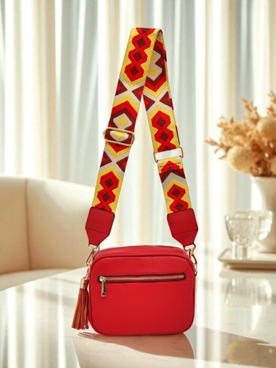 Royalfashion Petit sac à main pour femme en cuir écologique avec bandoulière colorée Kovi Lace