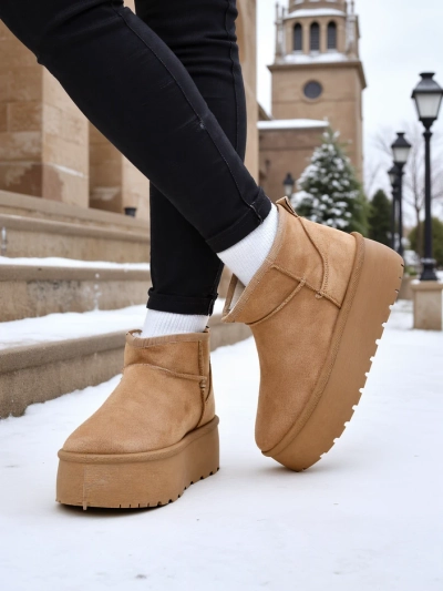Royalfashion Bottes de neige à plateforme pour femmes a'la Dagodo