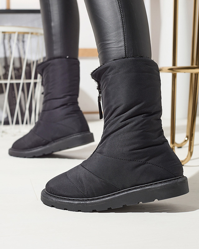 Bottes noires pour femmes a'la bottes de neige Tirigga- Footwear