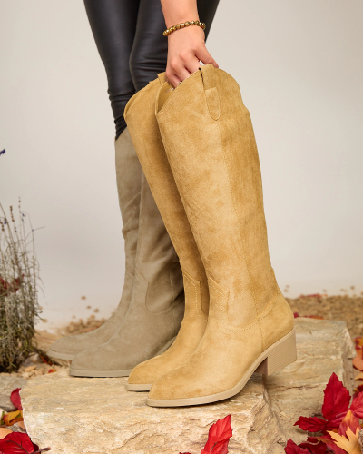 Royalfashion Bottes isolées pour femmes en camel Comfy Elegance