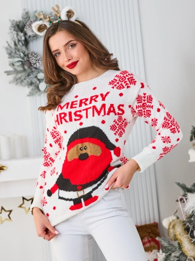 Pull de Noël pour femmes Royalfashion avec Père Noël