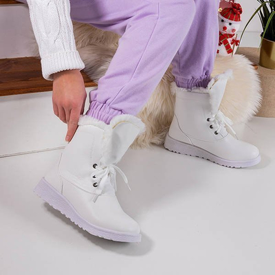 OUTLET Bottes de neige blanches pour femmes avec fourrure Cool Breeze - Footwear