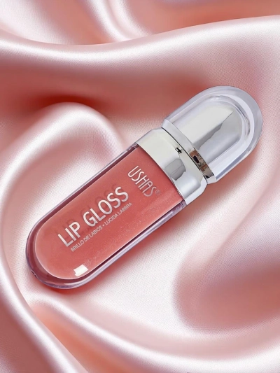 USHAS Gloss à Lèvres Pailleté couleur Rose Clair