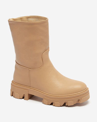 Bottines à enfiler pour femme avec isolation camel Mekira - Footwear