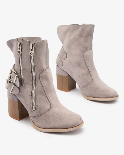 Royalfashion Bottes grises pour femme avec décoration Feirrgo