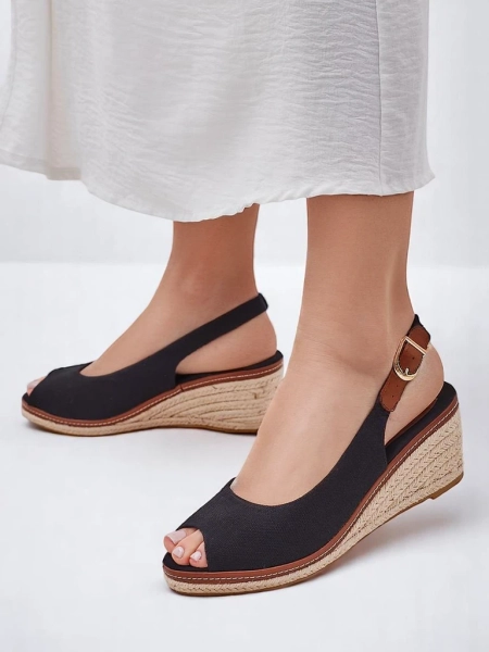 Sandales compensées femmes Royalfashion sans orteils Tafenis