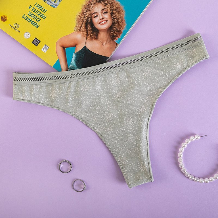 Tongs à motifs pour femmes, 3 / paquet - Sous-vêtements