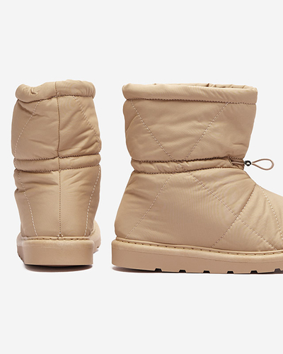 Bottes isolées marron clair pour femmes a'la bottes de neige Kaliolen - Chaussures