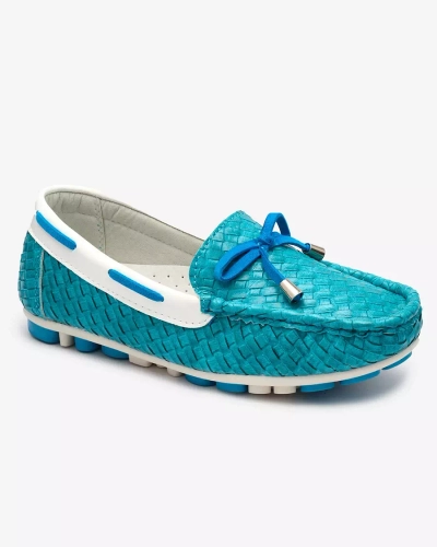 Mocassins enfant turquoise Dannad- Footwear
