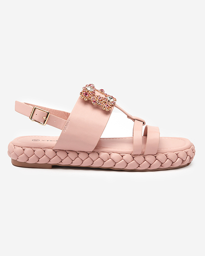 Sandales rose clair pour femme avec boucle décorative Govy - Footwear