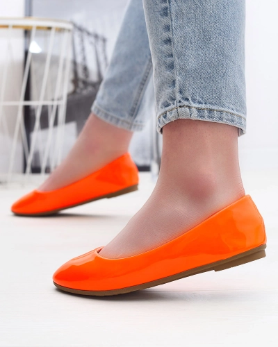 Ballerines laquées orange néon pour femme Fama - Footwear