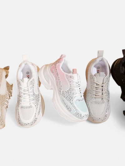 Baskets de sport pour femmes Royalfashion avec des strass Bloss