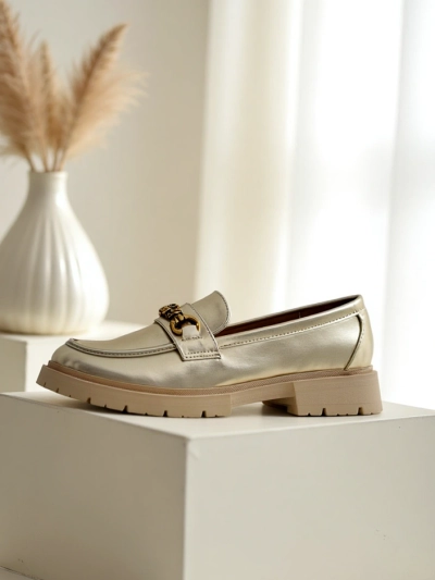 Mocassins Royalfashion pour femmes plaqués or Goldlove