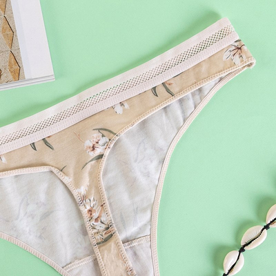 Tongs à motifs pour femmes, 3 / paquet - Sous-vêtements