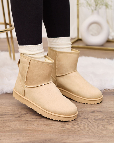 Royalfashion Bottes a'la neige pour femme en beige Regodo