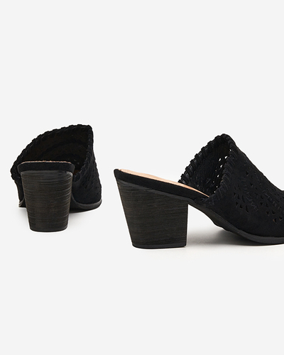 OUTLET Chaussures femme noires à talon haut Aqarion - Chaussures